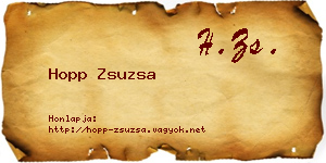 Hopp Zsuzsa névjegykártya