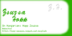 zsuzsa hopp business card